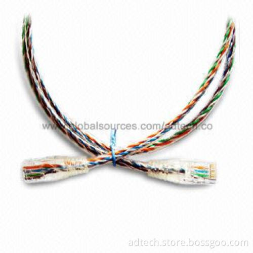 RJ45 Cat5e Patch Cable, Transparent Molded UTP in PVC